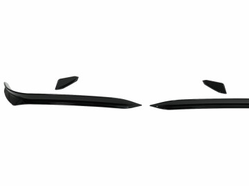 Front Bumper Side Fins Flaps suitable for VW Golf 7.5 GTI 5G Hatchback (2017-2020) Piano Black