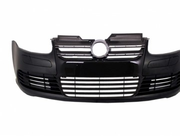 Front Bumper Side Skirts suitable for VW Golf Mk V 5 (2003-2007) R32 Piano Glossy Black Grill