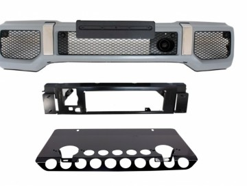 Front Bumper Skid Plate Off Road Shiny Black suitable for MERCEDES Benz W463 G-Class (1989-2017) A-Design