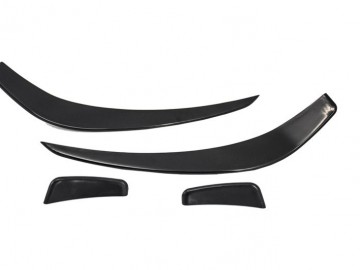 Front Bumper Splitters Fins Brows Aero suitable for MERCEDES Benz W176 A-Class (2012-08/2015) A45 A-Design 6 Pieces