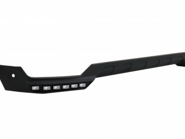 Front Bumper Spoiler LED DRL Extension suitable for Mercedes G-Class W463 (1989-2017) Design Black