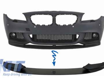 Front Bumper Spoiler Lip suitable for BMW 4 Series F32 F33 F36 Coupe Cabrio Grand Coupe (2013-03.2019) with Side Skirts Add-on Lip Extensions and Rear