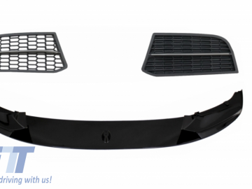 Front Bumper Spoiler Lip suitable for BMW 5 Series F10 F11 Sedan Touring (2011-2017) Grilles M-Performance Sport M550 Design