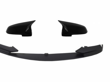 Front Bumper Spoiler Lip with Mirror Covers suitable for BMW 5 Series F10 F11 Sedan Touring (2015-2017) M-Performance Design