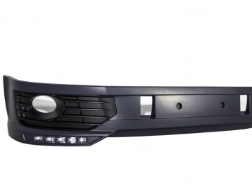 Front Bumper Spoiler suitable for VW Transporter Multivan Caravelle T5 T5.1 Facelift (2010-2015) Sportline Design LED DRL