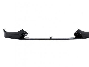 Front Bumper Spoiler suitable for BMW 1 Series F20 F21 (2011-2014) 2 Series F22 F23 (2014-up) Shiny Black