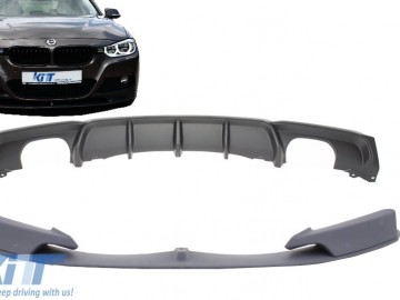 Front Bumper Spoiler with Rear Diffuser suitable for BMW 3 Series F30 F31 (2011-up) Limo Touring M Performance Package