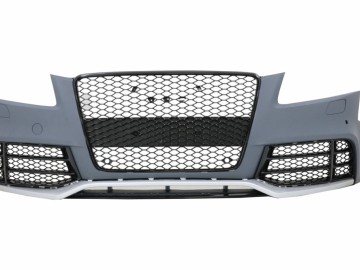 Front Bumper and Add-On Spoiler Lip Real Carbon suitable for Audi A5 8T Pre Facelift (2008-2011) RS5 Design