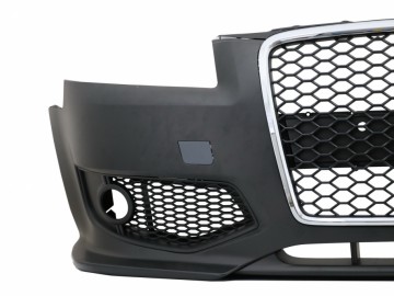 Front Bumper suitable for AUDI A3 8P Pre Facelift HATCHBACK 3D/5D (06.2005-04.2008) Sport Chrome Black With Fog Lights