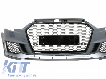 Front Bumper suitable for AUDI A5 8T Pre Facelift (2008-2011) with Bumper Add-On Spoiler Lip RS5 Design Real Carbon