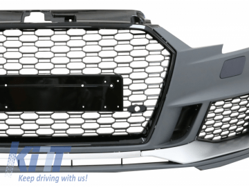 Front Bumper suitable for AUDI A5 8T Pre Facelift (2008-2011) with Bumper Add-On Spoiler Lip RS5 Design Real Carbon