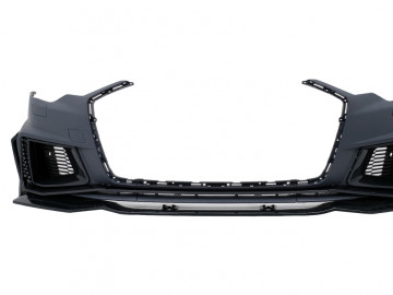 Front Bumper suitable for Audi A6 C8 4K (2018-2022) RS6 Carbon Look Ornaments