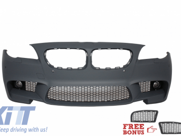 Front Bumper suitable for BMW F10 F11 5 Series (2011-up) With Extension Lip M-Performance Design