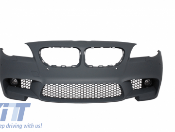 Front Bumper suitable for BMW F10 F11 5 Series (2011-up) With Extension Lip M-Performance Design