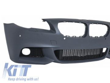Front Bumper suitable for BMW F10 F11 5 Series (2011-up) with Extension Lip and Side Skirts M-Performance Design