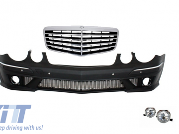 Front Bumper suitable for MERCEDES W211 E-Class (2002-2009) Assembly with Facelift Front Grille A-Design