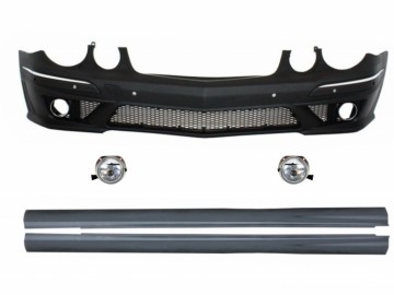 Front Bumper suitable for MERCEDES W211 E-Class Facelift (2006-2009) With Fog Lights and Side Skirts