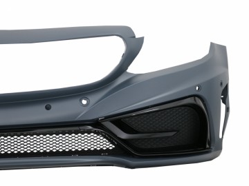 Front Bumper suitable for Mercedes C-Class W205 S205 A205 C205 (2014-2019) Limousine T-Model Coupe Cabriolet