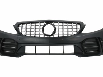 Front Bumper suitable for Mercedes C-Class W205 S205 C205 A205 (2014-up) Limousine T-Model Coupe Cabriolet GT Design