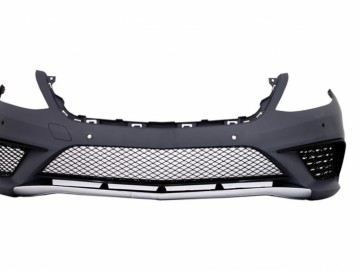 Front Bumper suitable for Mercedes Benz W222 S-Class (2013-06.2017) PDC with Front Grille Black S63 Design