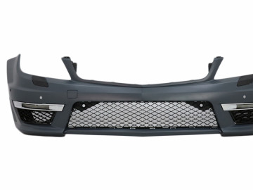 Front Bumper suitable for Mercedes C-Class W204 S204 C204 (2007-2015) Facelift C63 Design