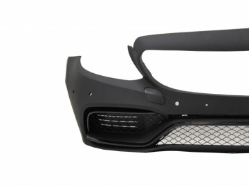 Front Bumper suitable for Mercedes C-Class W205 S205 (2014-2020) Limousine T-Model Coupe Cabriolet C63 Design Without Front Grille