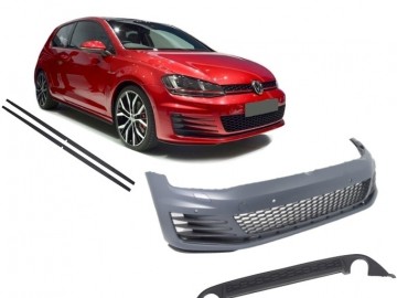 Front Bumper suitable for VW Golf VII 7 2013-2016 GTI Design with Side Skirts and Rear Diffuser