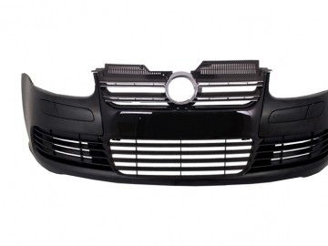 Front Bumper suitable for VW Golf V 5 (2003-2007) Jetta (2005-2010) R32 Piano Glossy Black Grill