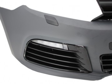 Front Bumper suitable for VW Golf VI 6 (2008-2013) R20 Look with Headlights 3D LED DRL U-Design LED Flowing Turning Light