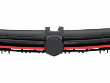 Front Bumper suitable for VW Golf VII 7 5G (2013-2017) with Central Grille Red GTI Design