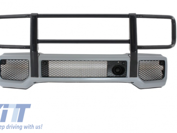 Front Bumper with Black BullBar suitable for MERCEDES G-Class W463 89+ A-Design B-Design G63 G65