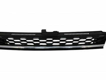 Front Bumper with Central Badgeless Grille Chrome suitable for VW Golf 7.5 VII Facelift (2017-up) R Line Design