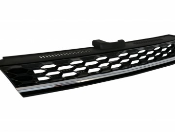 Front Bumper with Central Badgeless Grille Chrome suitable for VW Golf 7.5 VII Facelift (2017-up) R Line Design