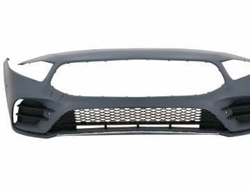 Front Bumper with Central Grille suitable for Mercedes A-Class W177 Hatchback / V177 Sedan (2018-Up) GT-R Panamericana Design