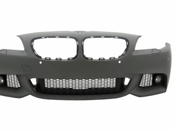 Front Bumper with Central Grilles Kidney suitable for BMW 5 Series F10 F11 Non LCI (07.2010-2013) Sedan Touring M-Technik Design