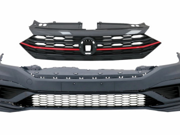 Front Bumper with Central Grille suitable for VW Jetta Mk7 (2019-2021) GLI Design