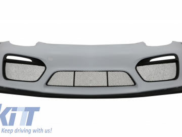 Front Bumper with DRL LED suitable for Porsche Cayman 981C & Boxster 981 (2012-2016) GT4 Design