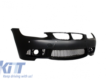 Front Bumper with Fog Light Projectors suitable for BMW 3 Series E92 Coupe E93 Cabrio (2006-2009) M3 Look with PDC