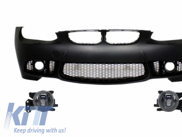 Front Bumper with Fog Light Projectors suitable for BMW 3 Series E92 Coupe E93 Cabrio (2006-2009) M3 Look Without PDC