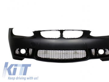 Front Bumper with Fog Light Projectors suitable for BMW 3 Series E92 Coupe E93 Cabrio (2006-2009) M3 Look Without PDC