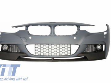 Front Bumper with Fog Light Projectors Spoiler suitable for BMW 3er F30 F31 Sedan Touring (2011-up) M-Performance Design