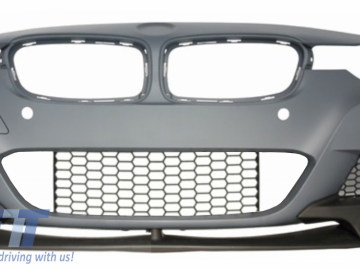 Front Bumper with Fog Light Projectors Spoiler suitable for BMW 3er F30 F31 Sedan Touring (2011-up) M-Performance Design