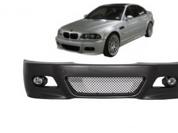 Front Bumper with Fog Lights & Covers suitable for BMW 3 Series E46 98-04 M3 Look