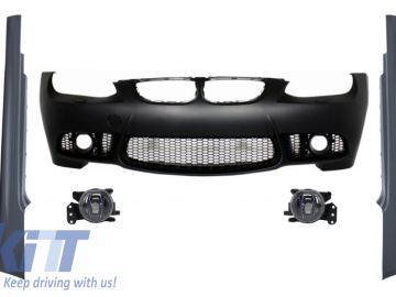 Front Bumper with Fog Lights Projectors and Side Skirts suitable for BMW 3 Series E92/E93 (2006-2009) M3 Look