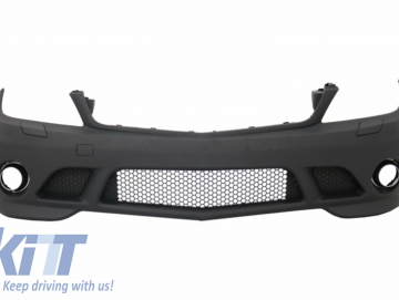 Front Bumper with Fog Lights Side Skirts suitable for MERCEDES C-Class W204 (2007-2012) C63 A-Design