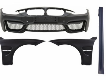 Front Bumper with Front Fenders and Side Skirts suitable for BMW 3 Series F30 F31 Pre-LCI & LCI (2011-2018) M4 Design