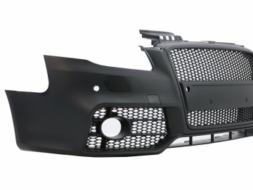 Front Bumper with Front Grille suitable for Audi A4 B7 (2004-2008) RS4 Design Black