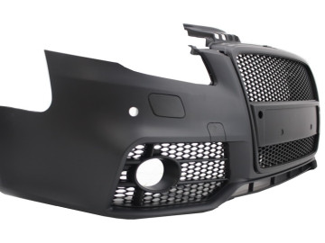 Front Bumper with Front Grille suitable for Audi A4 B7 (2004-2008) RS4 Design Black