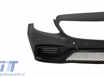 Front Bumper with Front Grille GT-R Panamericana suitable for MERCEDES C-Class W205 S205 (2014-up) Limousine T-Model Coupe Cabriolet C63