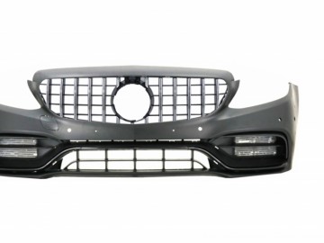 Front Bumper with Grille Chrome suitable for Mercedes C-Class W205 S205 A205 C205 (2014-2018) C63 Design